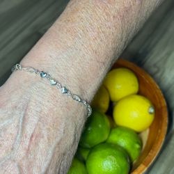 Women's 925 Hearts & Angel Wings Bangle 