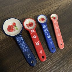 The Pioneer Woman Ceramic Measuring Spoon Set, New