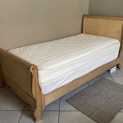 Twin Bed Frame w/ Box Spring + Mattress