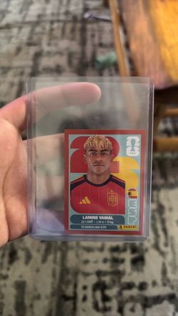 Lamine yamal panini sticker red border