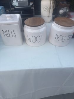 Set of Rae Dunn Ceramic Storage Jars