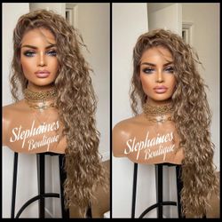 Human Hair Blended Lace Front Wig 