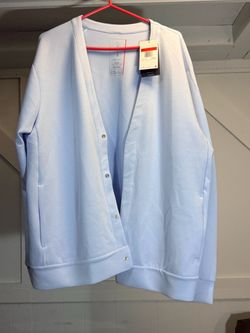 Light Blue Button-Front Cardigan with Tags