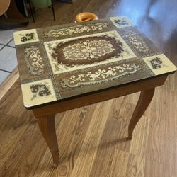 Antique Music Box/mini Trinket Table