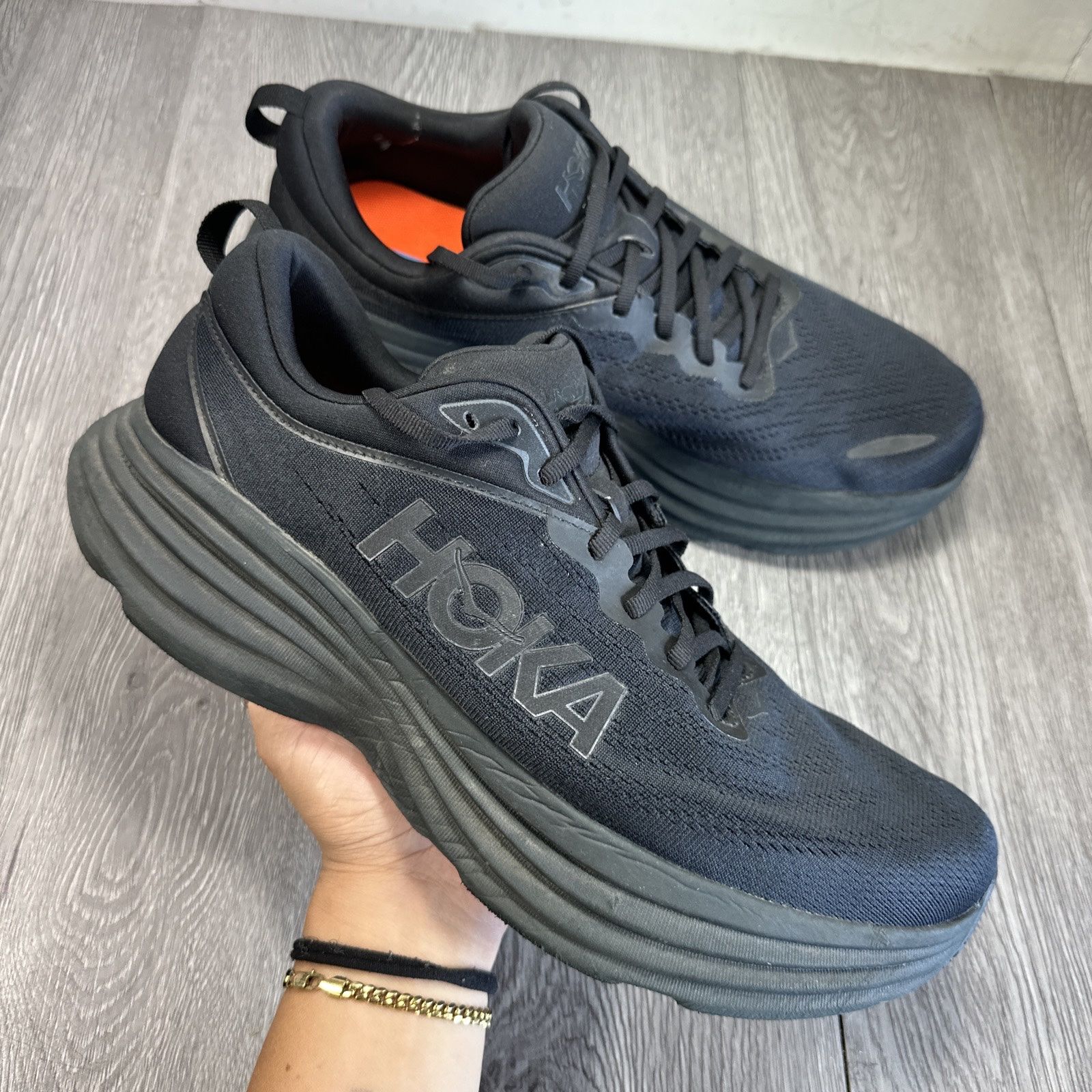 Hoka One One Bondi 8 2E Wide Triple Black - 1127953-BBLC Running Shoes Hoka One Bondi 8 Men main image 4