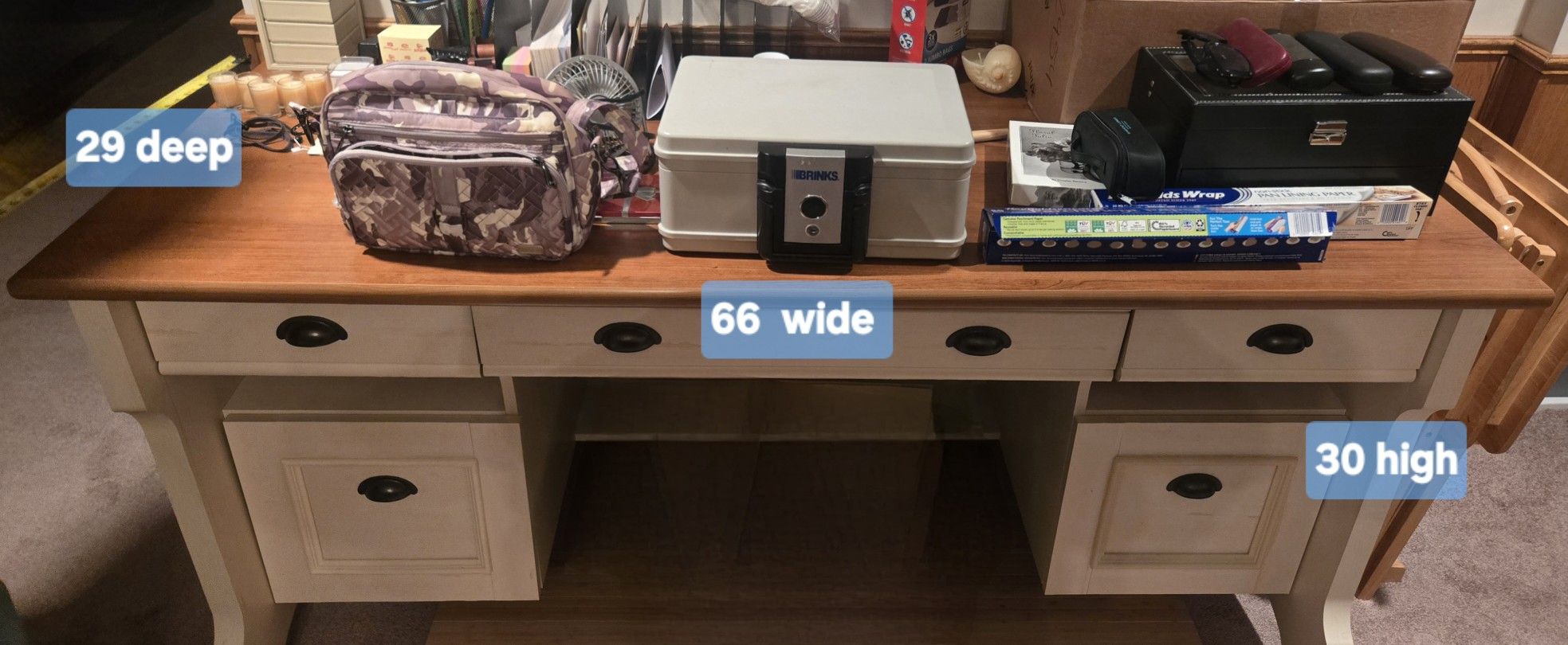 Office Desk * Matching Cradenza/Filing Cabinet And Chair