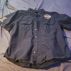 Harley Davidson button shirt
