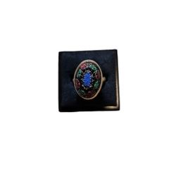 Size 5 Vintage 70s Sarah Coventry Light of the East Ring Tarnished