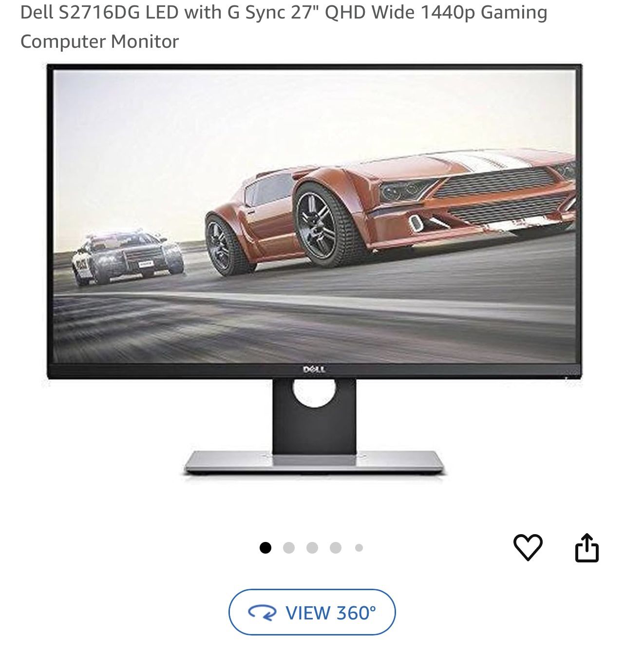 Dell 2716dg Monitor 27 Inch 1440p 144hz Gsync