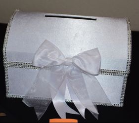 White bling Card box for wedding/quince
