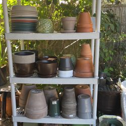 Assorted Used Pots And Planter, Plastic And Ceramic, Prices Range From $1 - 10.