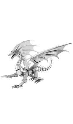 Fascinations Metal Earth ICONX Silver Dragon 3D Metal Model Kit