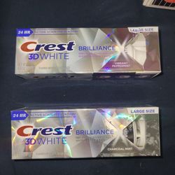 3D White Brilliance Vibrant Peppermint Or CHARCOAL Teeth Whitening Toothpaste (4.6oz Tubes) For $5 each/$5 Cada Una