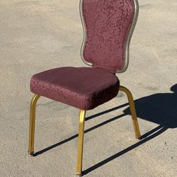 Rose Red And Gold Chairs 