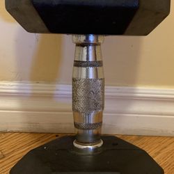 Rubber Hex Dumbbells 45lb 20kg Durable Weight Training Equipment 