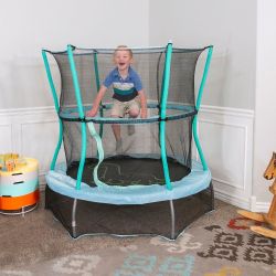 BRAND NEW IN BOX - SKYWALKER - 55" Stomping Bronto Mini Trampoline with Enclosure and Sound