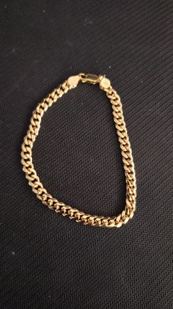 Men's Stainless Steel Gold Plated Bracelet 