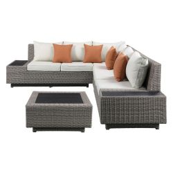 Salena - Patio Sectional & Cocktail Table