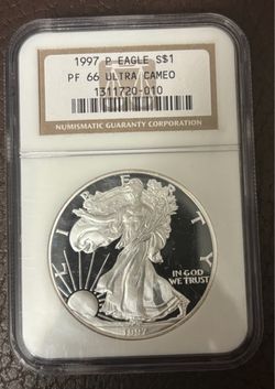 1997 P Silver Eagle $1 PF 66 ultra cameo