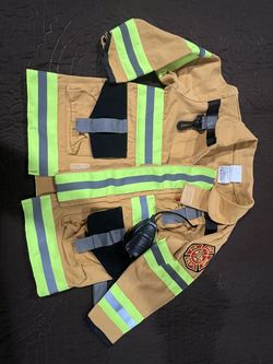 Adventure Factory Teetot Kids Heavy Duty Firefighter Costume Size 3-4