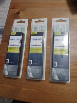 3 X 3 Pack Lot Philips Sonicare W DiamondClean Replacement Heads, 3 Pack, HX6063
