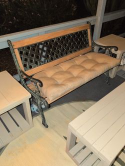 Wrought Iron And Wood Bench