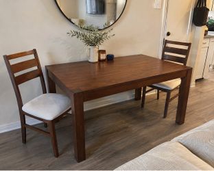 3-Piece Dining Set — Table + 2 Chairs
