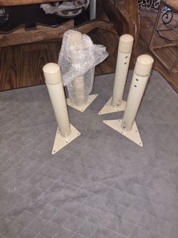 Chunky adjustable metal legs for table or bench