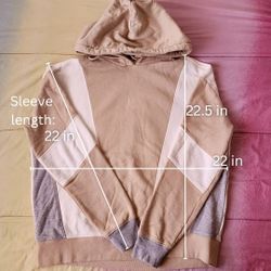 Ninety Percent Beige, White & Gray Sweatshirt/Hoodie 