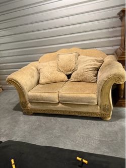 Vintage Traditional 3-Piece Sofa Set – Loveseat + 2 Club Chairs