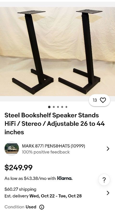 Speaker Stands **Adjustable Height**