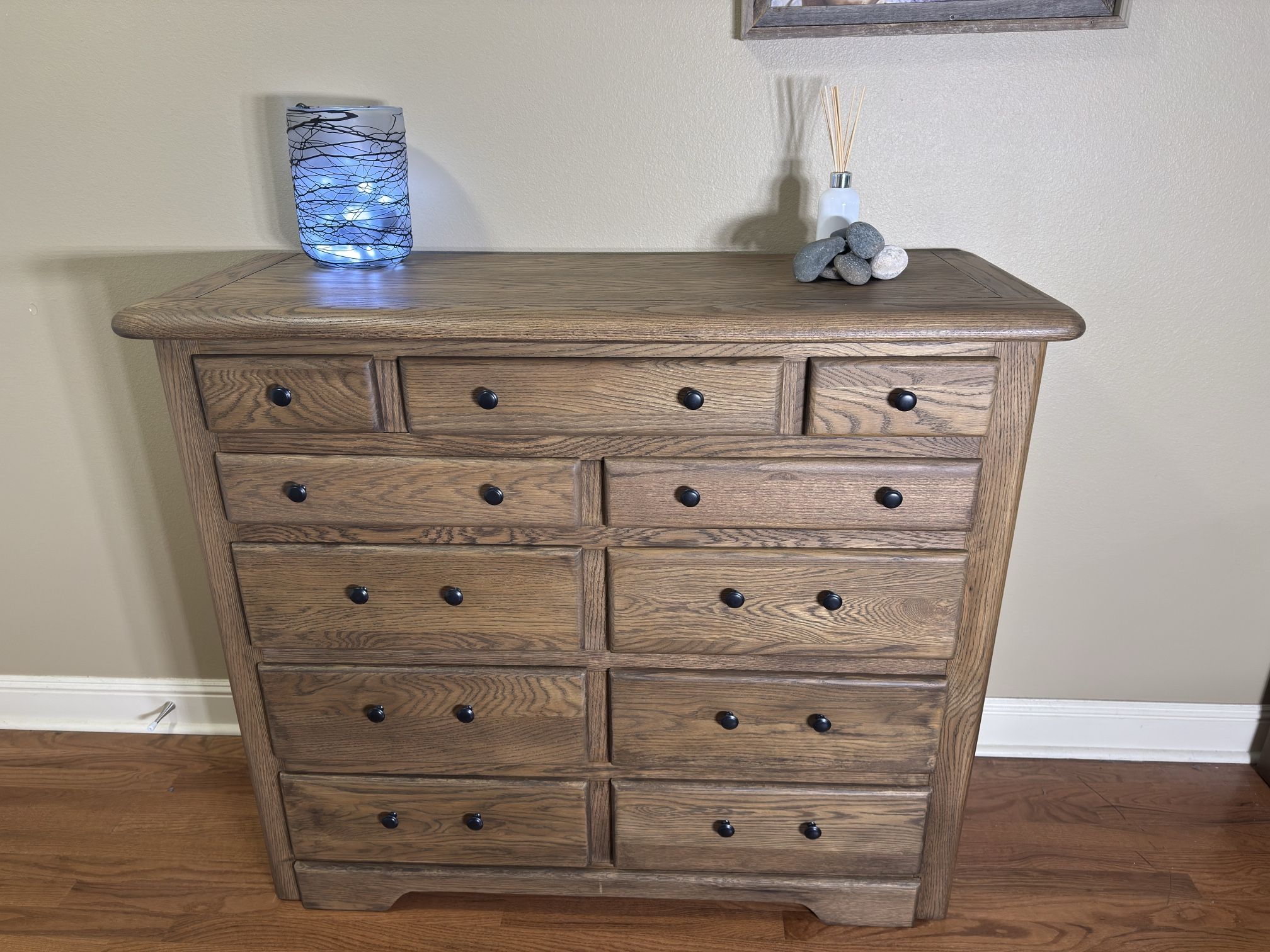 Oak Dresser Finished In A Walnut Stain
