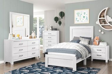 Brand New Modern line w/clean lines youth bedroom sets under $499.00