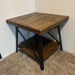 Wood coffee table