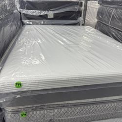 QUEEN SIZE PURPLE HYBRID MATTRESS & BOX SPRING BED SET