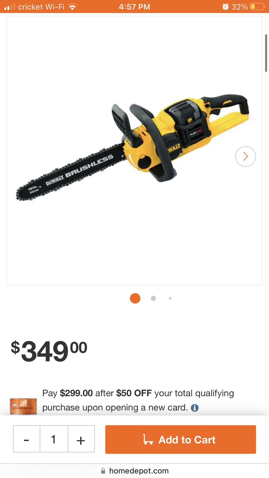 Dewalt FlexVolt Chainsaw 