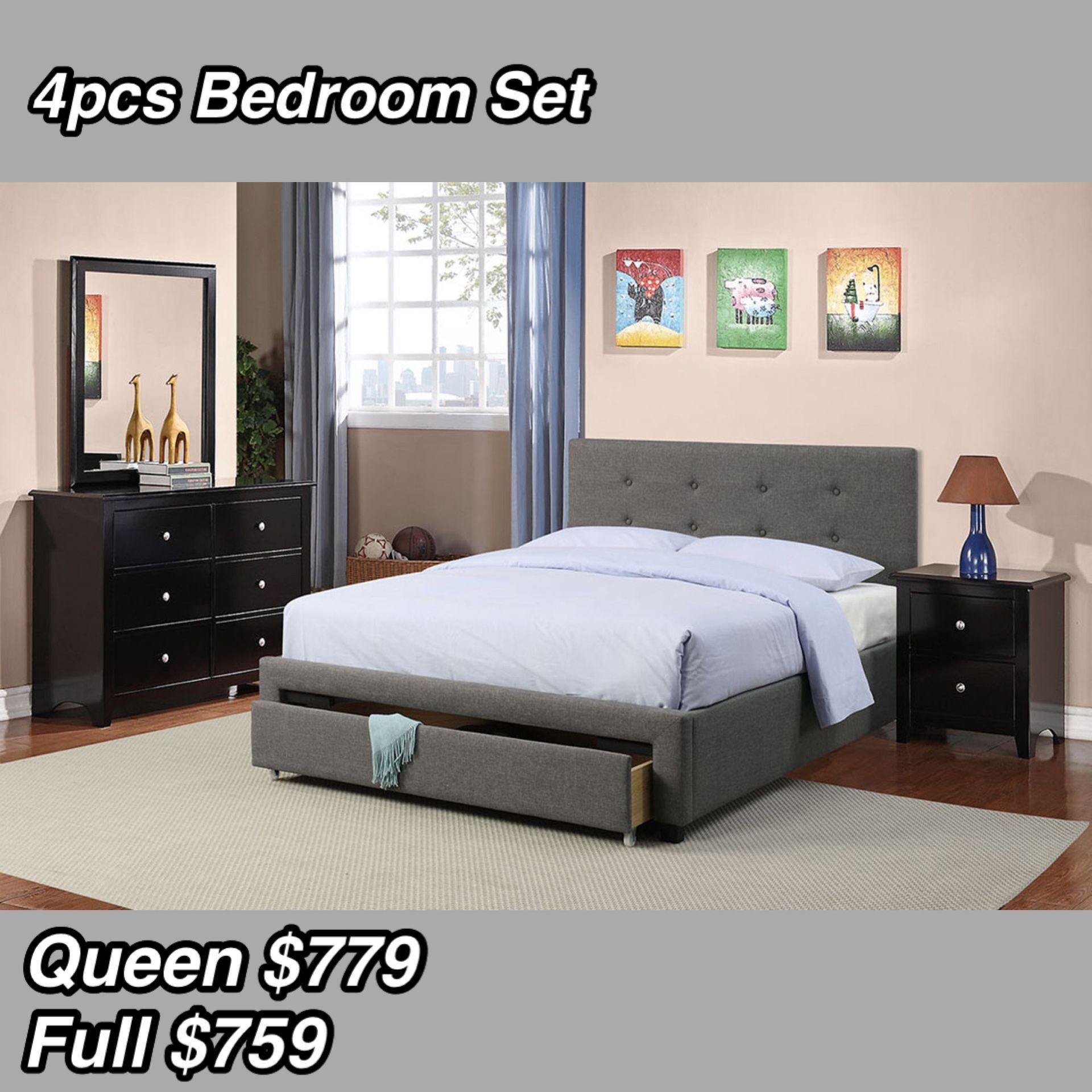 4pcs Queen Bedroom Set,All Products : American Fashion Style Bags On Sale