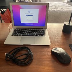 MacBook Air 13 inch With Power Cord, Logic Mouse and Thunderbolt to HDMI Cable