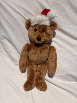 Christmas Hallmark Bear with Santa Hat Beau Bear 1984