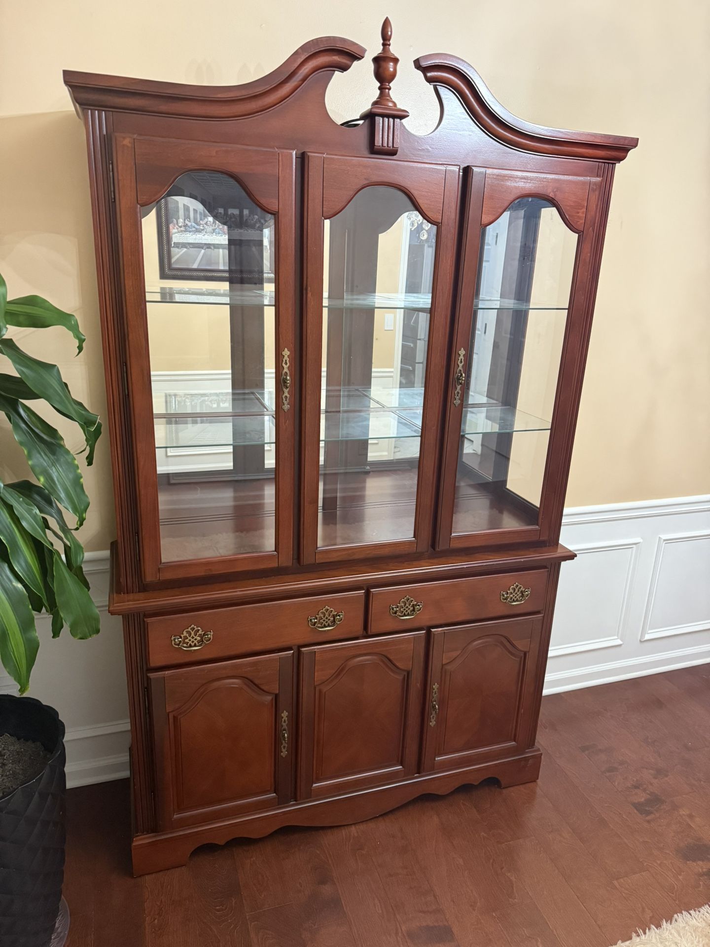 Dining Room Set + Solid Wood Lighted China Cabinet