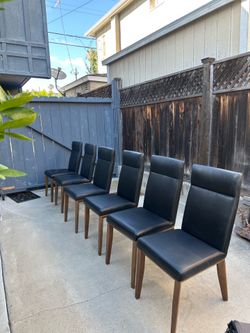 Black Leather Dining Chairs