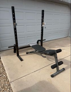 Weight bench and rack