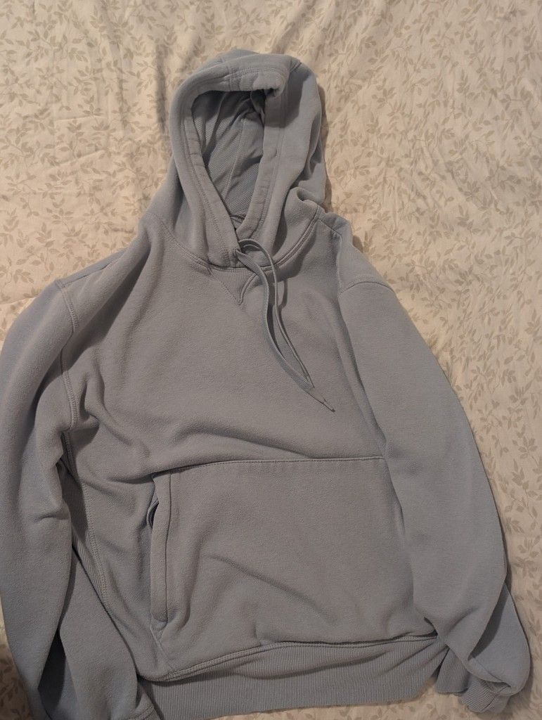 All in Motion Light Blue Hoodie L | Cozy Oversized Athleisure Sweatshirt Pullove