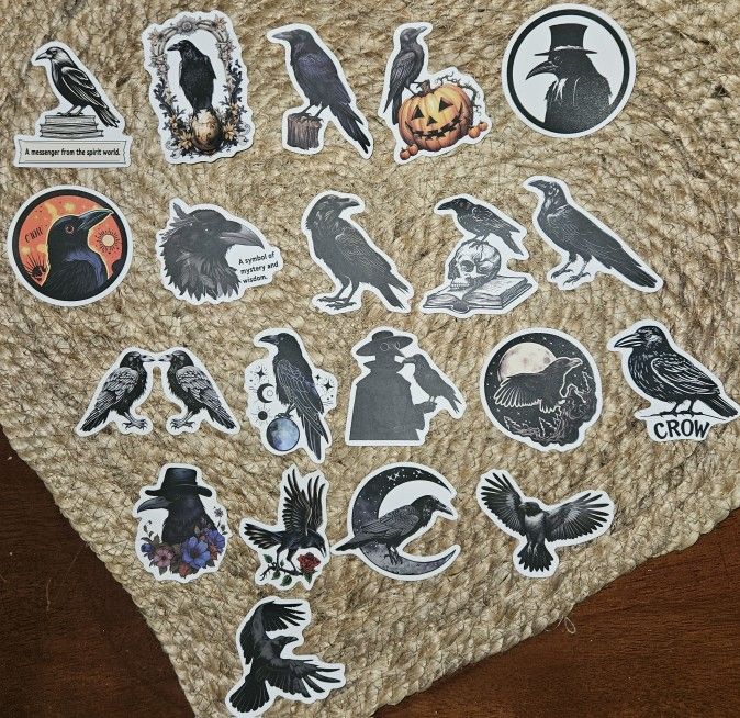 20 Raven Crow stickers