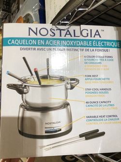 Nostalgia Electric Stainless Steel Fondue Set