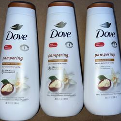 3 Dove Pampering Nourishing Body Wash 20oz