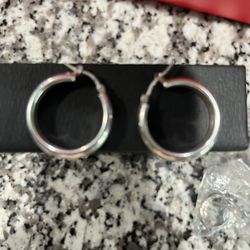 925 Silver Hoops 