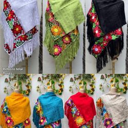 Hermosos Rebozos Bordados Méxicanos - Beautiful Mexican Embroidered Shawls