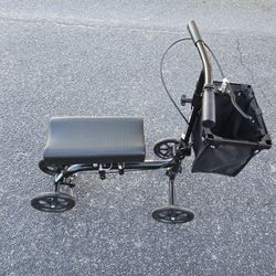 Equate Folding Knee Walker With Adjustable Height And Storage Bag 