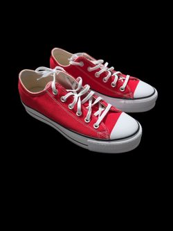 Chuck Taylor All Star Lift Platform Low Top Red Converse Women's size 9.5
